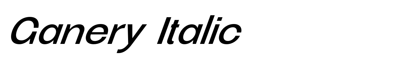 Ganery Italic